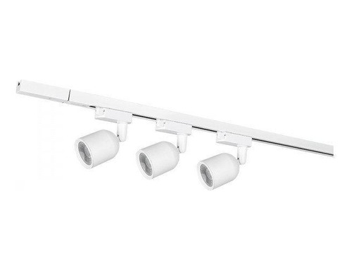 Kit Trilho C/ 3 Spots Branco Led 7w Luz Amarela Avant Bivolt