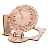 Modelo De Madera De Reloj De Sol Ecuatorial De Bricolaje