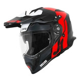 Casco Moto Just1 J34 Tour Fluo Red/black Mate - Gem Racing