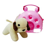 Cucha Rosa + Perro De Peluche 