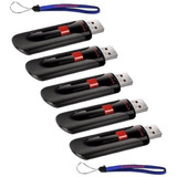 Pendrives Usb 2.0 De 32 Gb Sandisk Cruzer 5-pack + Cordones