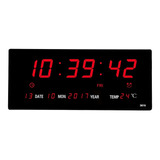 Reloj De Pared Digital Led 36 Cm Termometro Decoracion Hogar