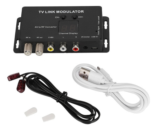 1 Tm70 Uhf Tv Link Modulador Convertidor Av A Rf Extensor Ir