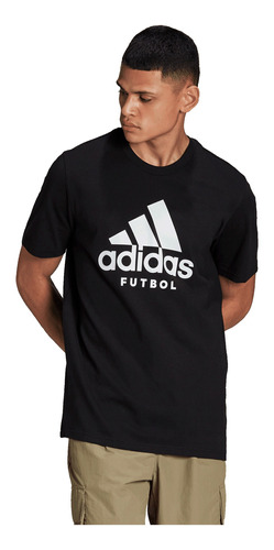 Playera adidas Futbol Logo Negro