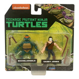 Tortugas Ninja Set Con Dos Figuras Michelangelo, Casey Jones