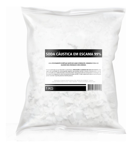                Soda Caustica Perolada Em Escama 99% Pct 1 Kg