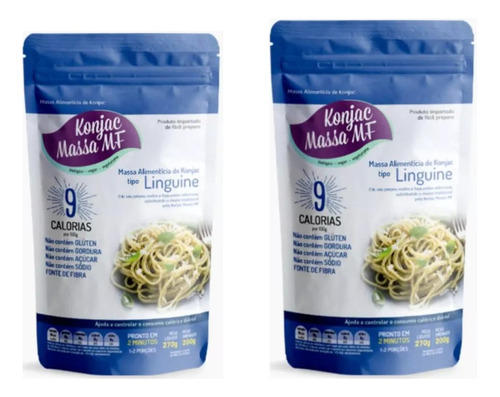 Kit 2 Und Konjac Massa Alimentícia Saudável Tipo Linguine