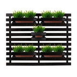 Jardim Vertical Floreira 100x80 Com 4 Cachepô Preto