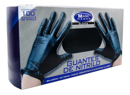 Guantes Nitrilo Negro Magic Hands