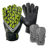 Kit Futebol Mirim - Luva Goleiro Infantil + Caneleira Kids