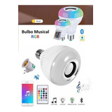 Lampada Luz Led Rgb Bluetooth Música Caixa Som + Controle