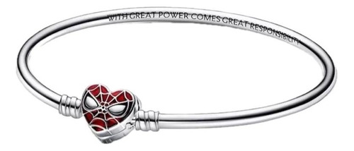 Pulsera Pandora Rígida Spider-man Marvel Spidey Plata Ale925