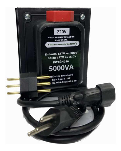 Auto Transformador De 110/220v Ou 220/110v 5000va Em Cobre