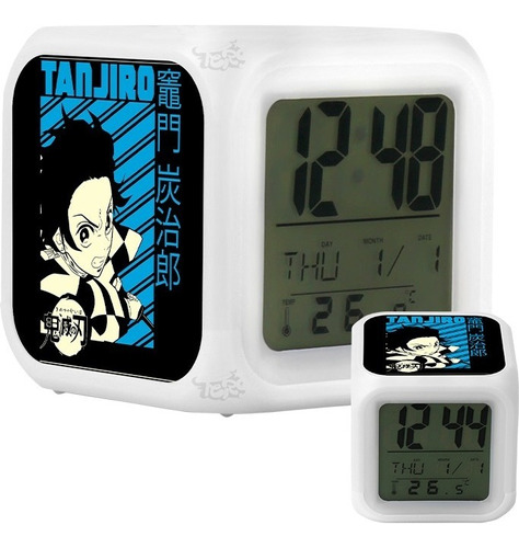 Reloj Despertador Tanjiro Kamado 4 Demon Slayer Con Luces