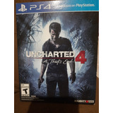 Uncharted 4 A Thief's Endereço Ps4 Encarte De Papelão 