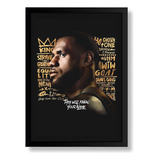 Quadro Lebron James King James Nba Goat Art A3 35x45cm