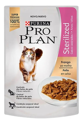 Proplan Pouch Gatos Esterilizados Pollo 85 Grs