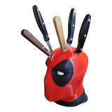 Portacuchillos Deadpool Impreso En 3d - Cocina Marvel