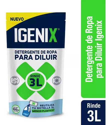 Detergente Ropa Para Diluir Dp Igenix 500ml Rinde 3 Litros