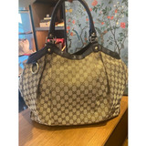 Bolsa Gucci Sukey Gg Canvas Tote Beige 211443