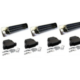 10 Peças - Conector Db25 Macho + 10 Femea + 20 Capas