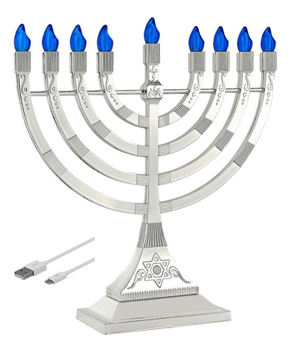 Menorah/candelabro Sión Judaica Ltd Plata