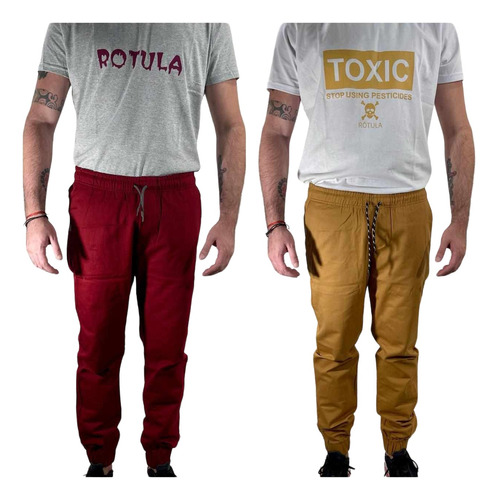 Combo X 2 Pantalones Jogger + 2 Remeras Rotula Talle 38 Al48