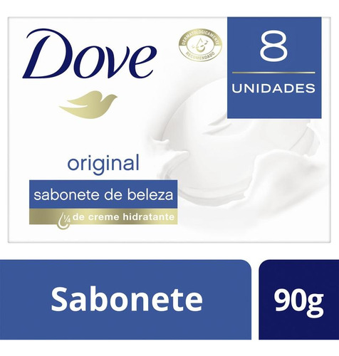 Sabonete Barra Dove Original 90g C/ 8 Unidades