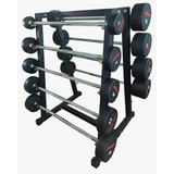 Set 9 Barras Peso Fijo Mas Rack Life Fitness