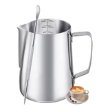 Milk Frothing Pitcher With Stainless Steel 304, 12oz/350m...