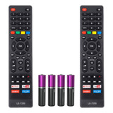 Kit 2 Controle Remoto Universal Para Smart Tv Philco Ptv32g