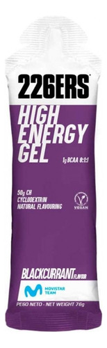 Gel 226ers High Energy 76g (10 Sachês) - Carboidratos 50g Sabor Bcaa Groselha Preta