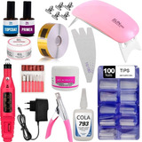 Kit Alongamento Unha Gel Completo Profissional + Cabine Sun