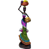 Escultura Mulheres Africanas Imagem Decoração Baiana Color