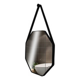 Espelho Redondo Lavabo Hexagonal Oitavado 40 Cm