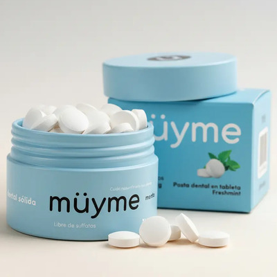 Muyme pasta dental en tableta fresh mint con xilitol – 93 pastillas (müs) | Meses sin interés
