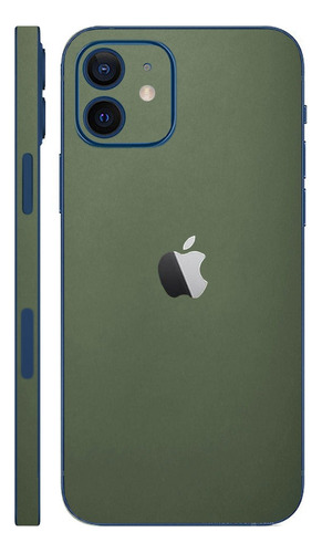 Skin Vinil Verde Militar Mate Premium iPhone 12 (normal)