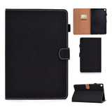 Funda De Piel Negra Para Galaxy Tab S5e T720