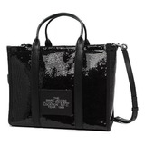 Thetotebag Marca Bolso Mano Mujer Negro Brillante Compras