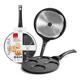 Sarten Mini Crepas / Huevos  Inducción Libre Pfoa Ibili Color Negro