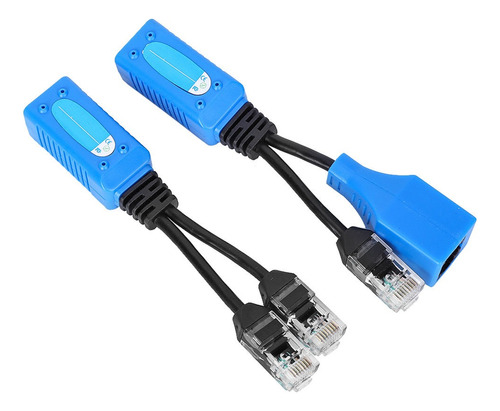 2 Unids Splitter Rj45 Combiner Poe Adapter Conectores Power