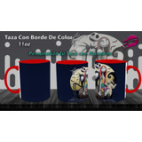 Taza Borde Color Alusiva Al Extraño Mundo De Jack Jack-011