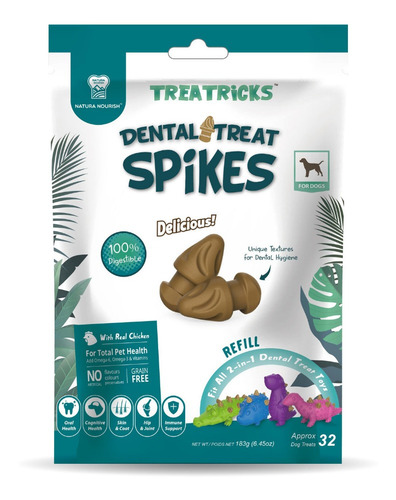 Natura Nourish Snack Dental Spikes Pollo - 183 Gr