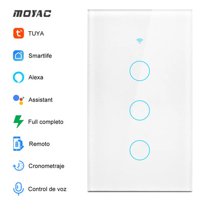 Moyac Interruptor Inteligente Wi-fi De 3 Vías Blanco Con Neutro | MercadoLibre