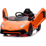 Auto Electrico P/niño Lamborghini Marca Kidzone Naranja