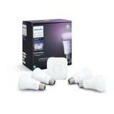 Pack De 4 Bombillas Led Inteligentes A19 Philips Hue, De