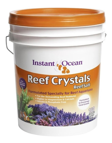 Sal Marina Instant Ocean Reef Crystal 160 Gal Acuarios