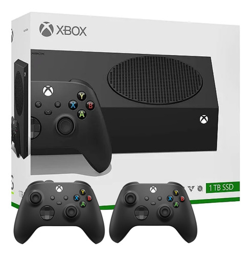 Xbox Series S 1tb Carbon Black 2 Controles Nfe Envio Rapido