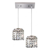 Lustre Cristal Legítimo Redondo Inox Duplo G9 Milano