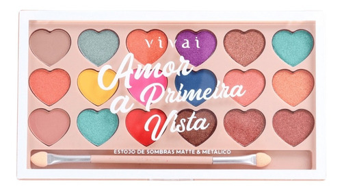 Estojo De Sombras Amor A Primeira Vista Vivai 18 Cores Makes